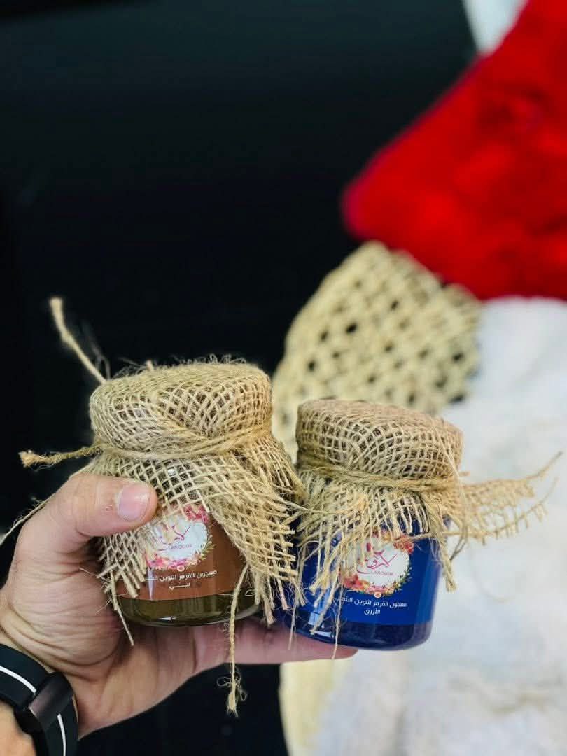 قرمز تلوين الشعر الاصلي قطعة + قطعة هدية